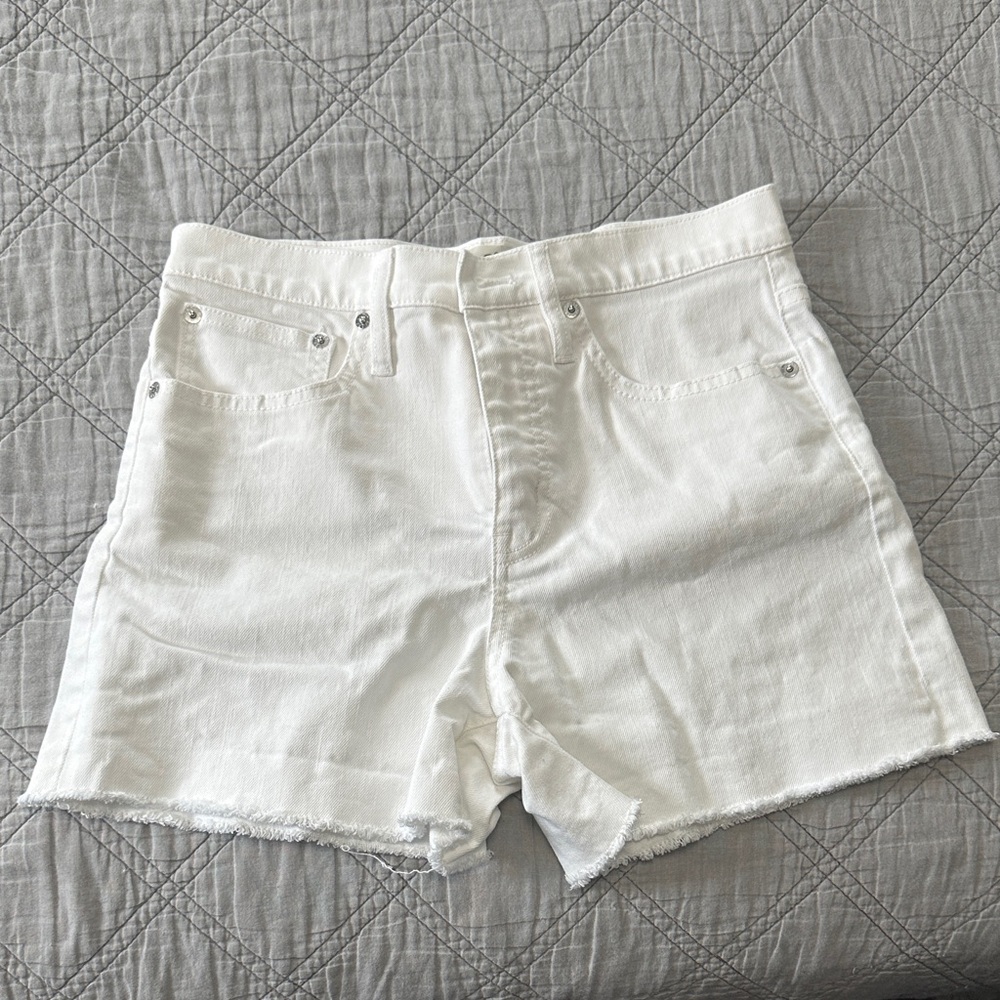 J. Crew High Waist White Shorts